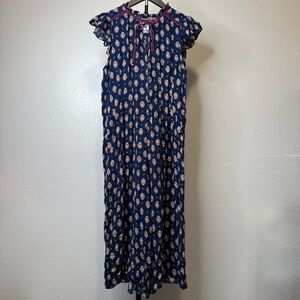 Floreat Gabrielle Sleep Jumper Navy All Over Floral Print Size Medium